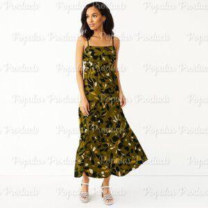 Nine West | Tiered Maxi Dress, Abstract Print